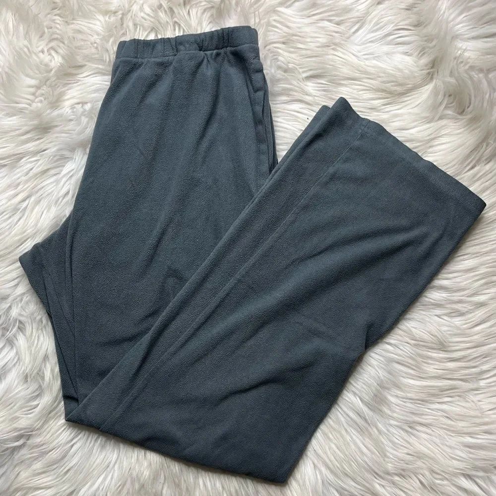 Columbia Fleece Wide Leg Pants Grey Size XL